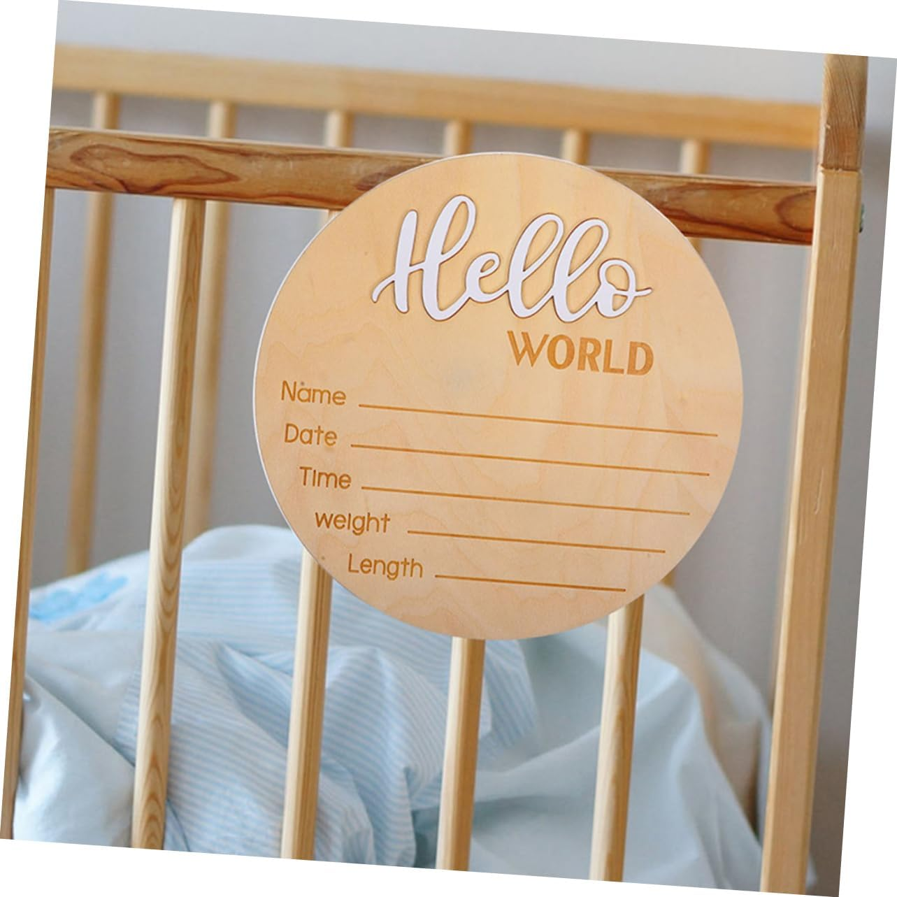 YARNOW 2 Pcs Newborn Name Signs Wooden Birth Announcement Signs for Hospital Photos Chic and Durable Name Props for Newborn Photography and Celebrations image number 3