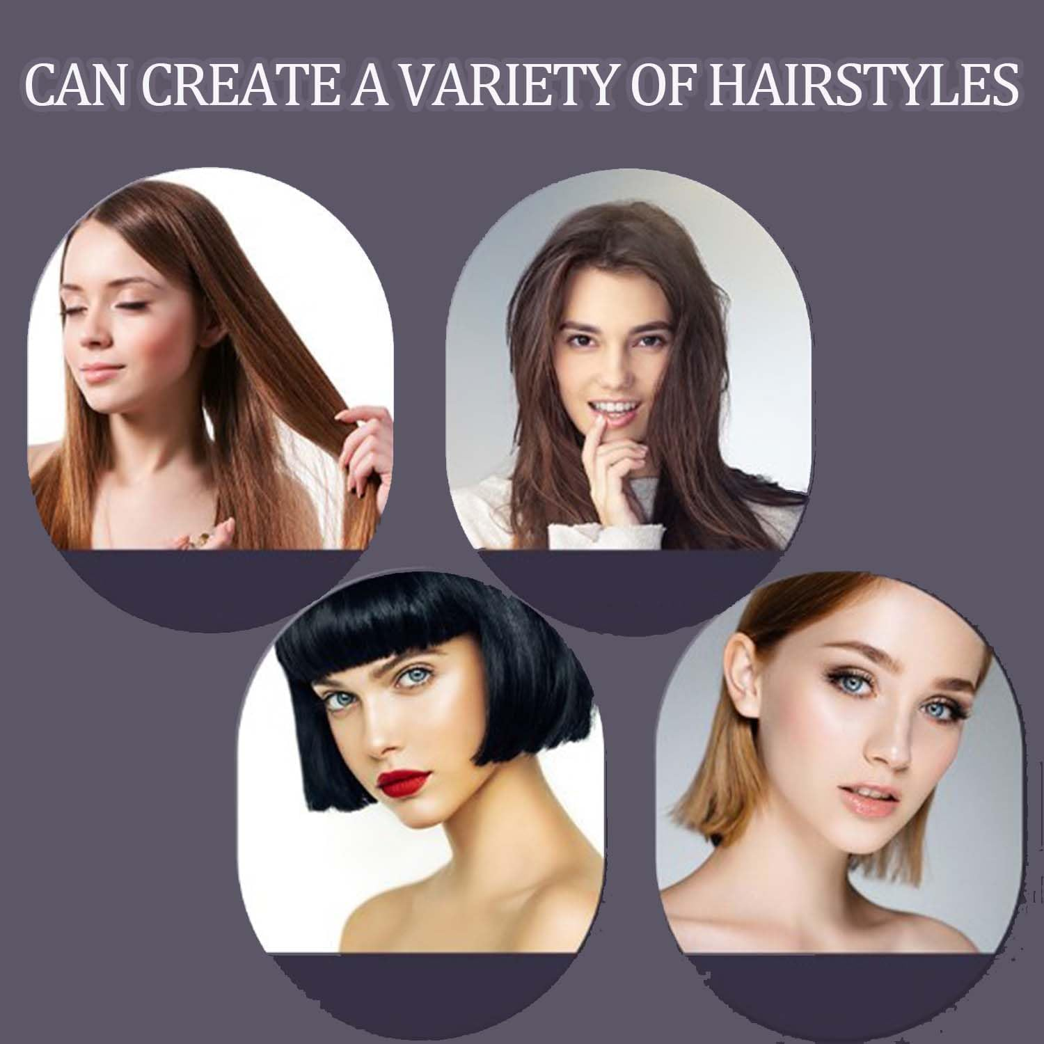 2026 New Brush Pro, Portable Straightener Brush for Travel, with LCD Temperature Display, Fast Heating Cordless Mini Hair Brushs (Black) image number 5