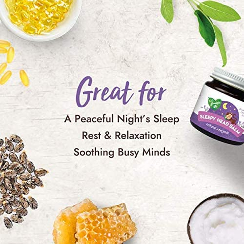 123 Nourish Me Sleepy Head Balm - Australian Made Natural Sleep Aid for Babies, Kids, Organic Essential Oils for Sleep and Magnesium to Calm and Relax (50G) Family Size Lasts up to 12 Months