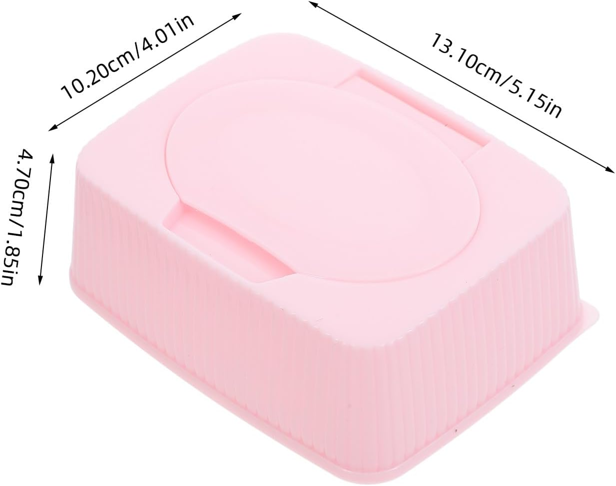 Wipes Container with Flip Lid Dustproof Wet Tissue Storage Case Portable Refillable Wipes Holder for Nursery Bathroom and Travel image number 2