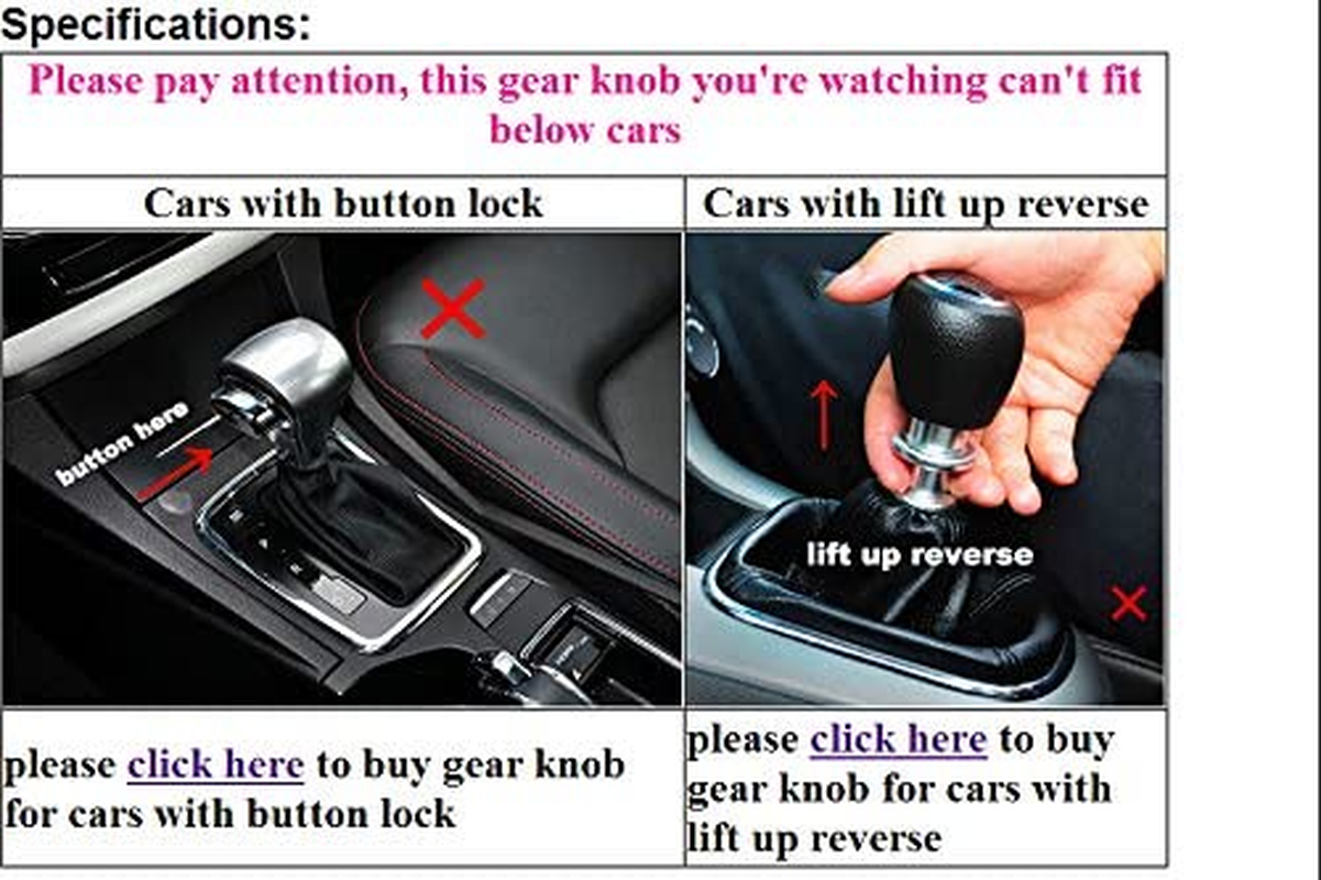 Manual 5 Speed Universal Gear Stick Shift Knob Red Racing for JDM Aluminum Shifter image number 2