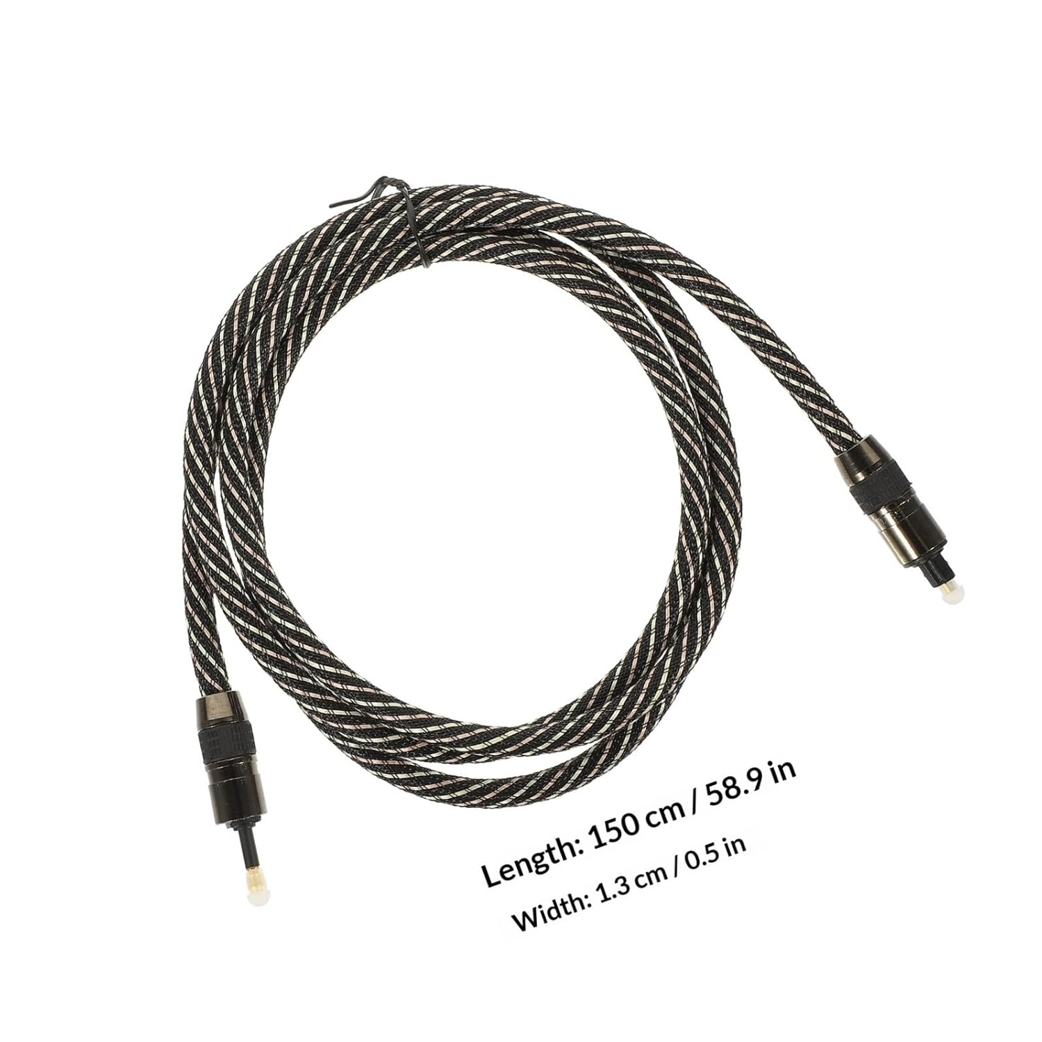 DOITOOL Optical Audio Cable 1.5M Square round Digital Fiber Audio Cable for Tv Sound Bar Home Theater image number 2
