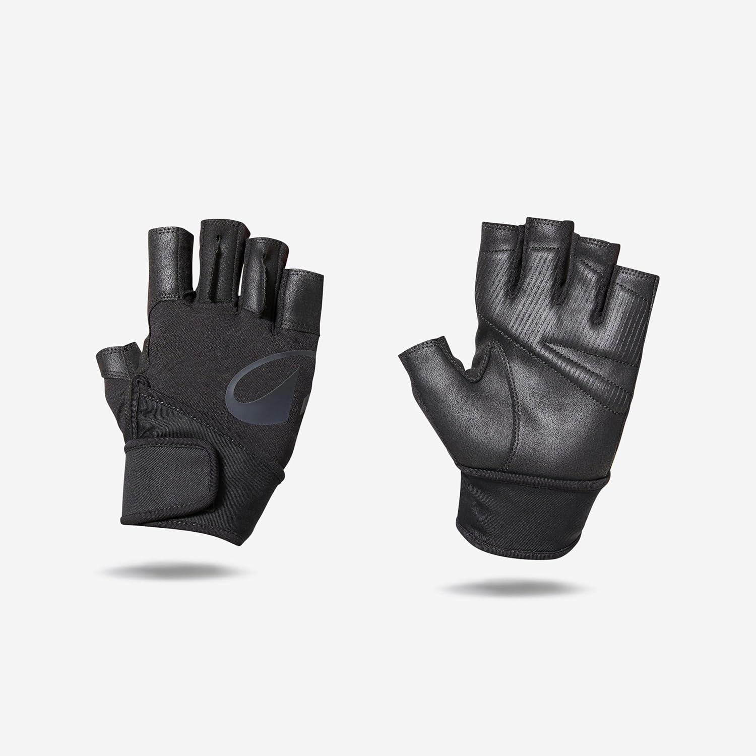 Decathlon Weight Training Gloves Wrist Support and Grip - Black image number 1