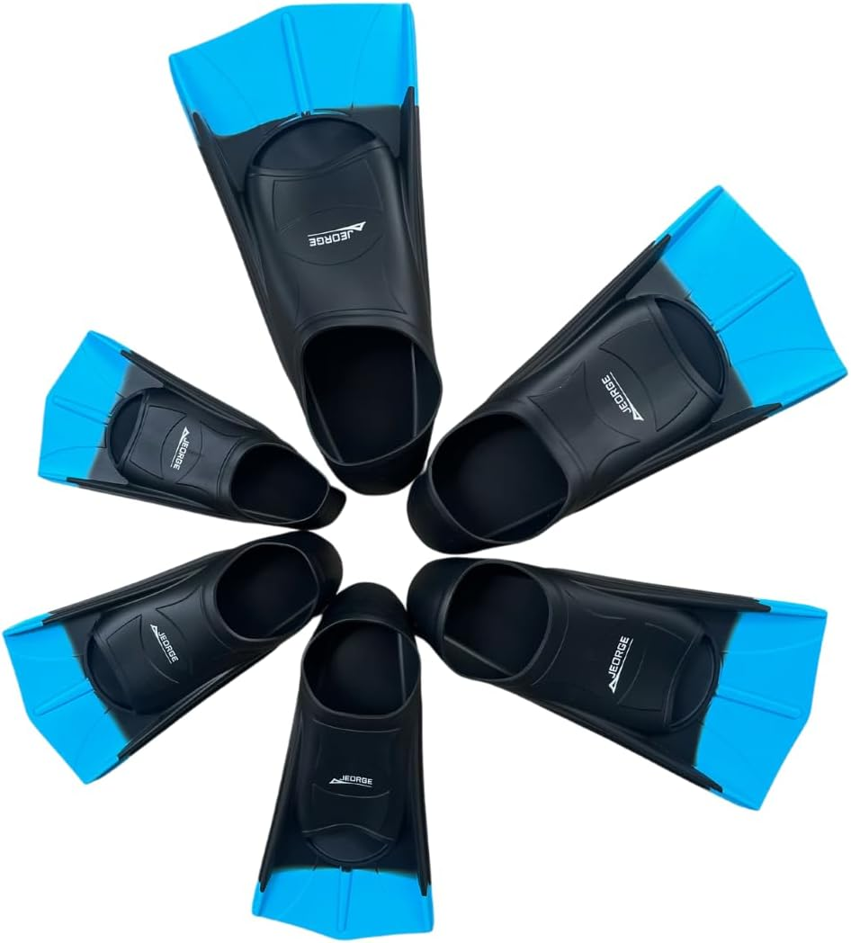 JEORGE Short Blade, Swimming Training Fins, Sizes for Men, Women and Kids, Includes Travel Mesh Bag image number 2