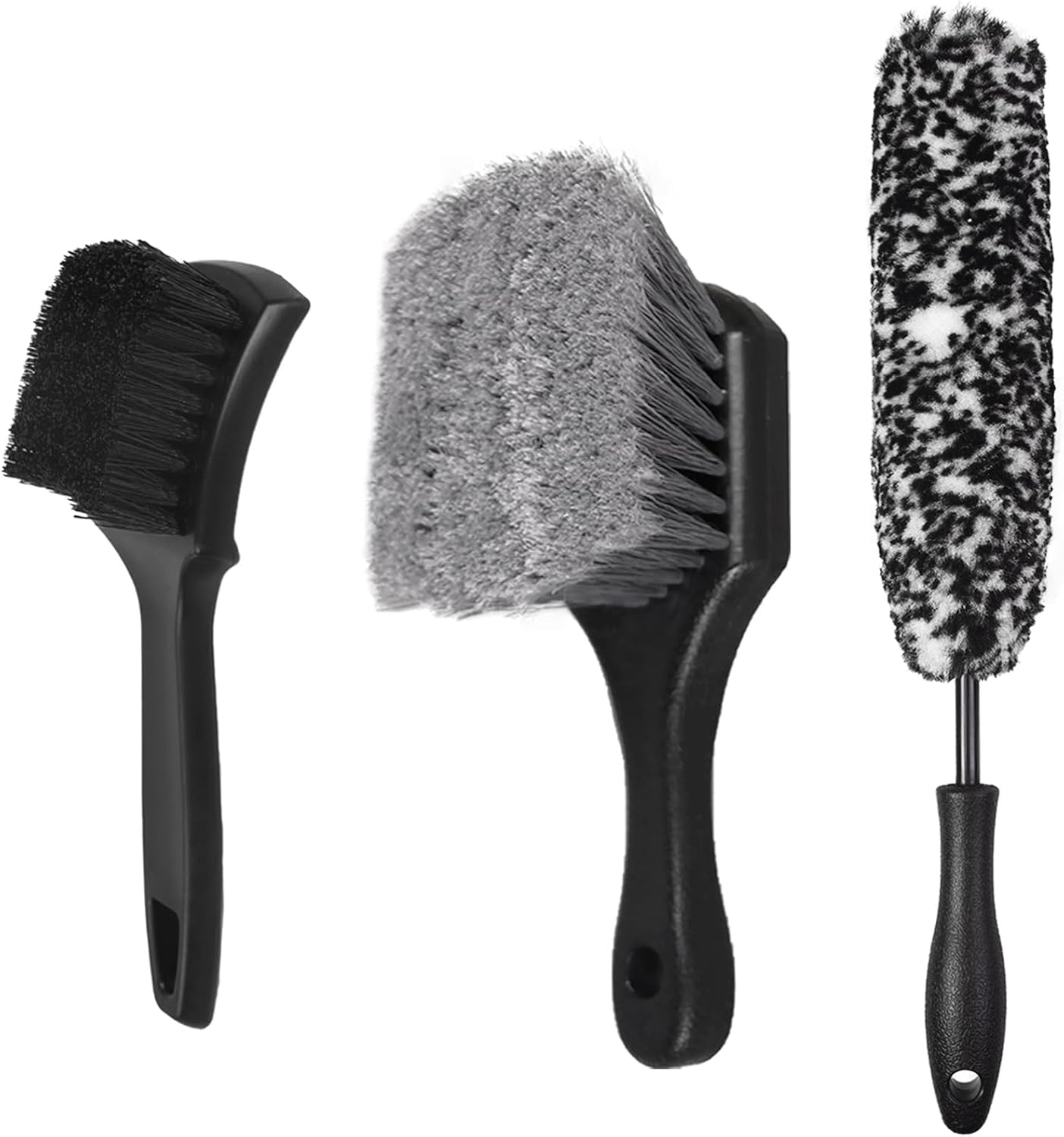 Car Wheel & Tire Brush Set, Wheel Cleaner Brush, Soft & Stiff Bristle Cleaning Brush, Wheel Brushes for Cleaning Wheels, Rim Brush for Car Body Exterior Surface, Truck, SUV, RV, Motorcycle image number 2