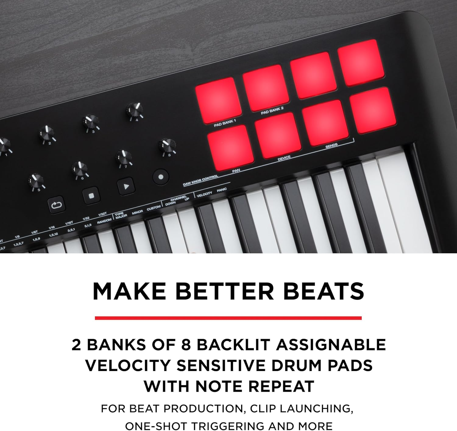 M-Audio Oxygen 49 (MKV) &ndash; 49 Key USB MIDI Keyboard Controller with Beat Pads, Smart Chord & Scale Modes, Arpeggiator and Software Suite Included