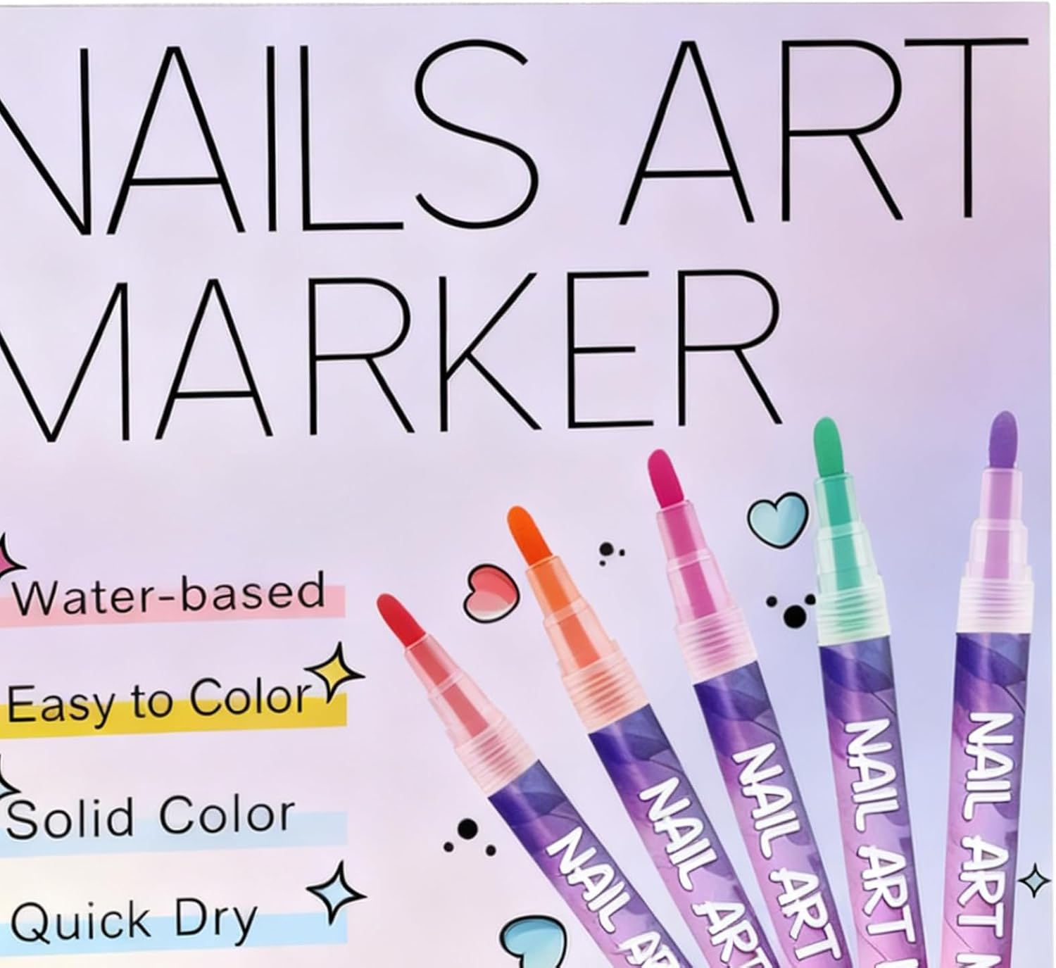 12 Colors 3D Gel Nail Polish Pens, 13.3Cm Nail Polish Paint Pens, Fingernail Drawing Markers, Nail-Polish Pen for Drawing, Painting & Dotting image number 1