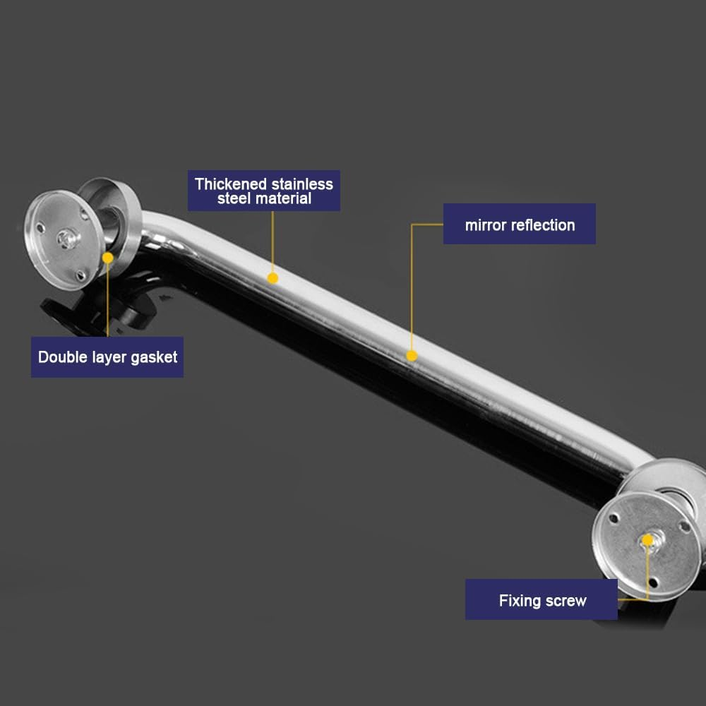 2 Pack Anti-Slip Bathroom Grab Bar Safe Handrail Grab Bar Stainless Steel Bathroom Bath Tub Handrail Non-Slip Anti-Fall Holder Bathroom Support Handle image number 4