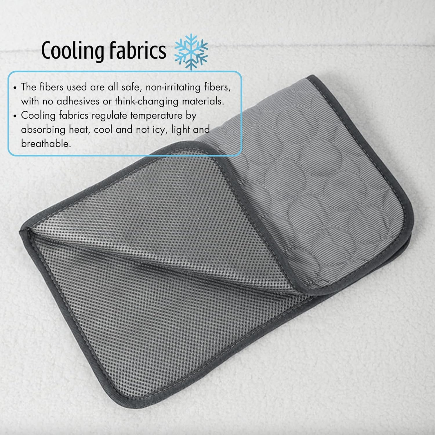 Pet Cooling Mat &ndash; Soft, Breathable Cooling Fabric, Temperature-Regulating Dog & Cat Cooling Pad, Washable, Non-Toxic, Ideal for Summer Heat Relief (S) image number 4