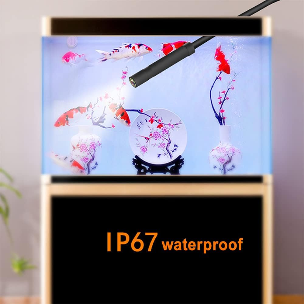 Smart Snake Lens, Household Cleaning Repairing Accessory Tool 1080P HD 4.3 Inch Screen with 8 Lamps TF Card Port/128