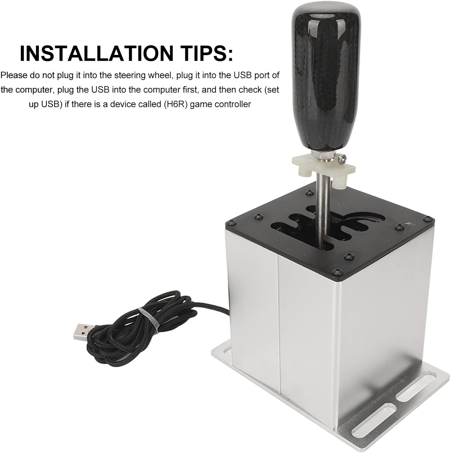 USB Simulator Shifter for ATS ETS EST LFS Dust WRC Sim Racing Games, H Gear Shifter for G29 G27 G25 G920 T300RS GT Steering Wheel PC Wins 6+R image number 5