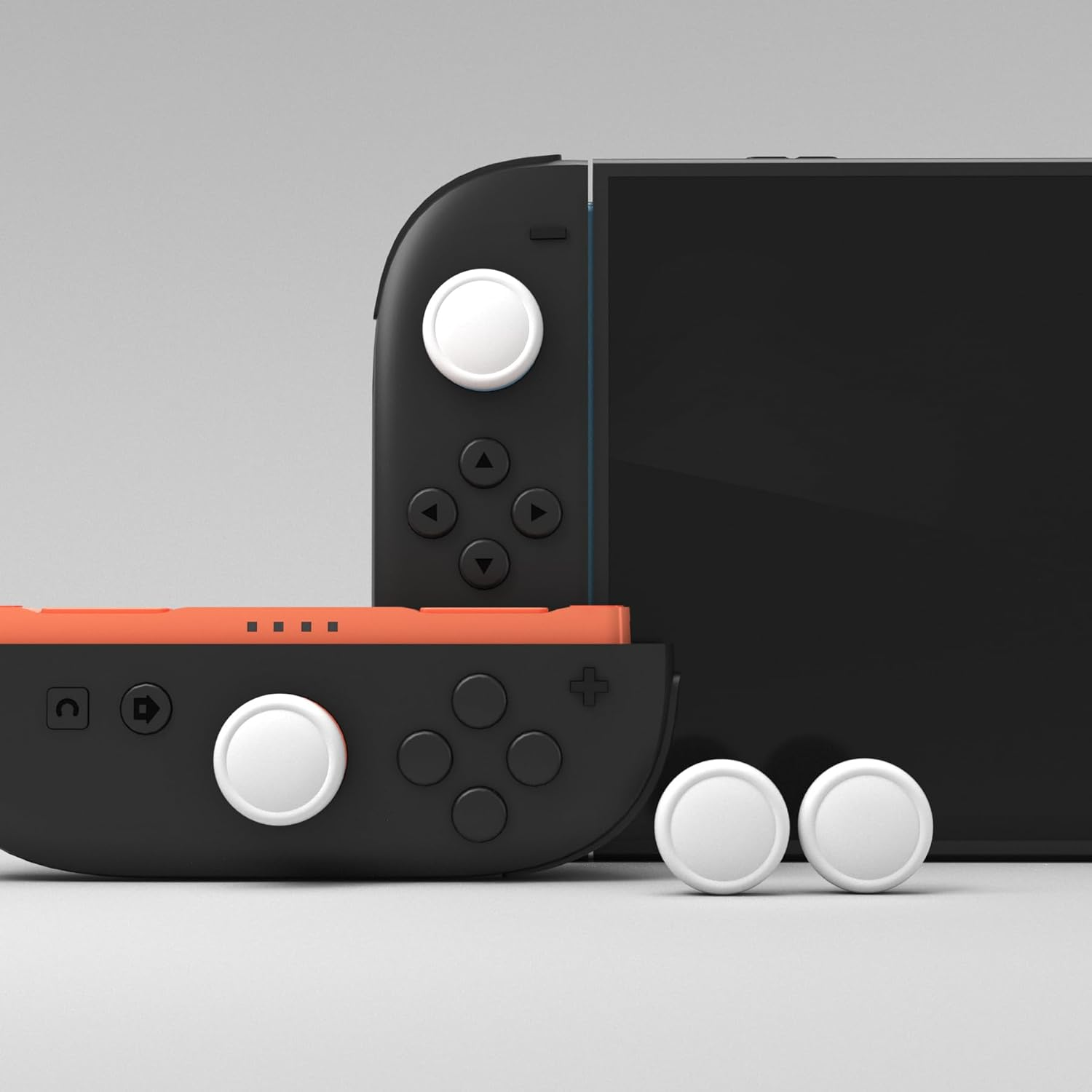 Playvital Thumb Grips for Nintendo Switch 2, 4-Pack Silicone Joystick Caps for Joycon 2, Cute Accessories Comfort Thumbstick Grip Covers - White - Antique Yellow image number 3