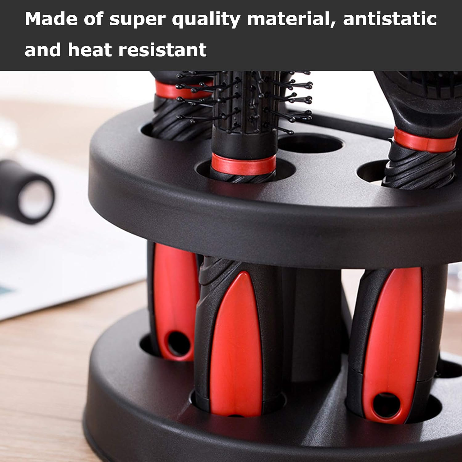 Yasao Set of 5 Hair Combs Mirror Set Professional Salon Hair Cutting Brushes Sets Salon Hairdressing Styling Tool and Holder Stand Set Dressing Comb Kits for Women and Men image number 3