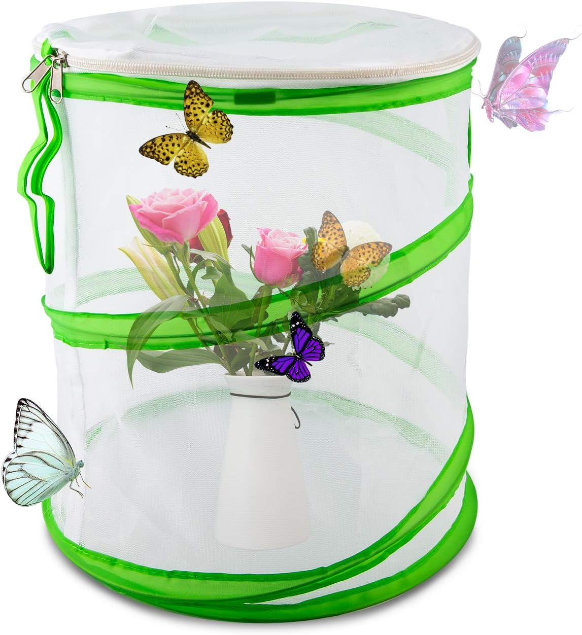 Luter Insect and Butterfly Habitat Cage Pop up Design Collapsible Insect Mesh Cage for Science Education 12&times;14 Inch image number 2