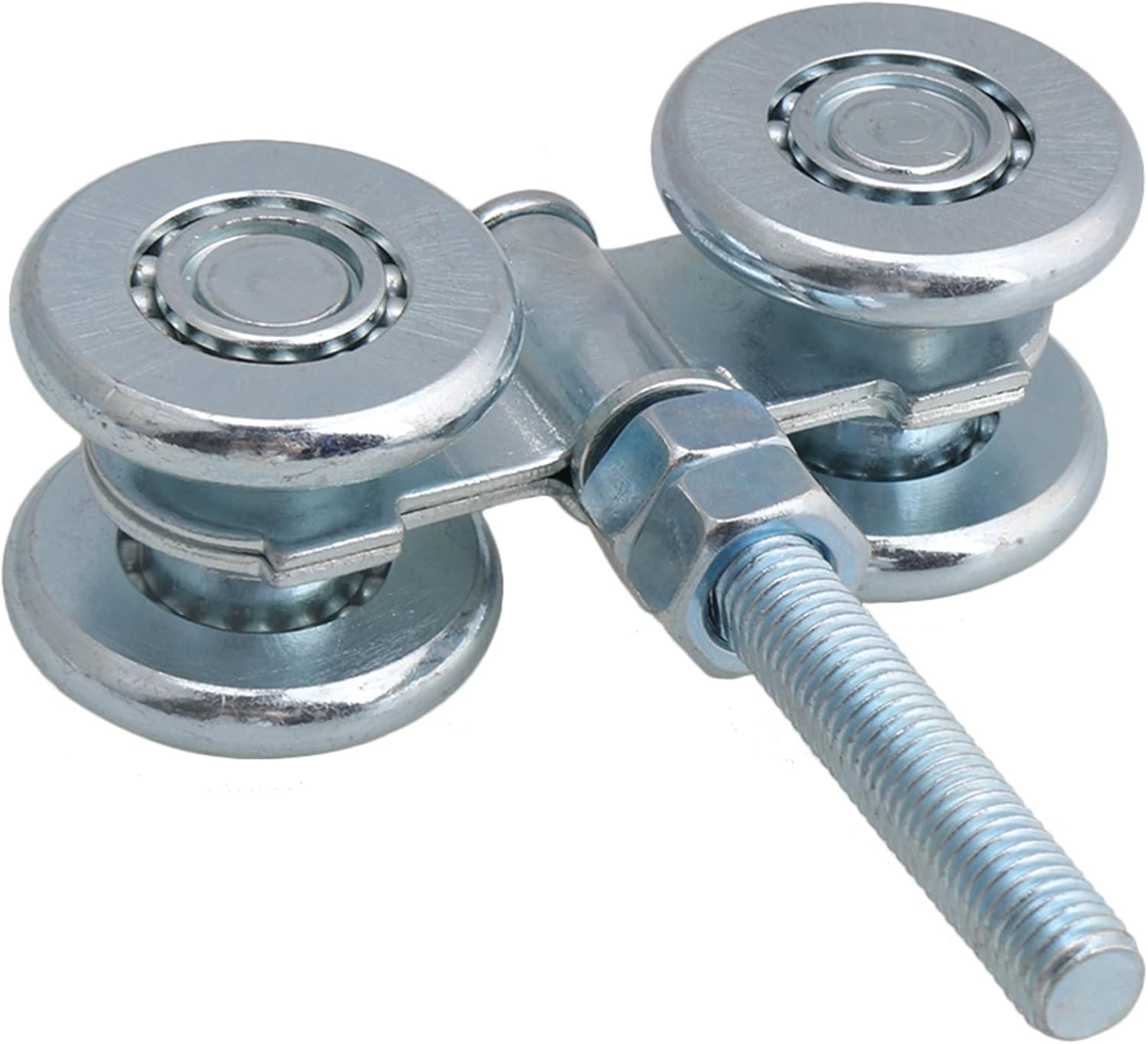 BQLZR Steel Double Wheel Rail Hanging Trolley Barn Door Track Rollers H3-3 Pack of 2 image number 2