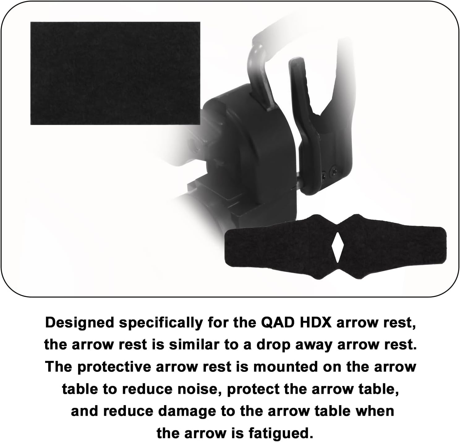 8Pcs Arrow Rest Felt Tapes, Arrow Rest Felt Non-Slip Arrow Rest Stickers Pad for QAD HDX Compound Bow Drop Away Arrow Rest Archery Accessories image number 4