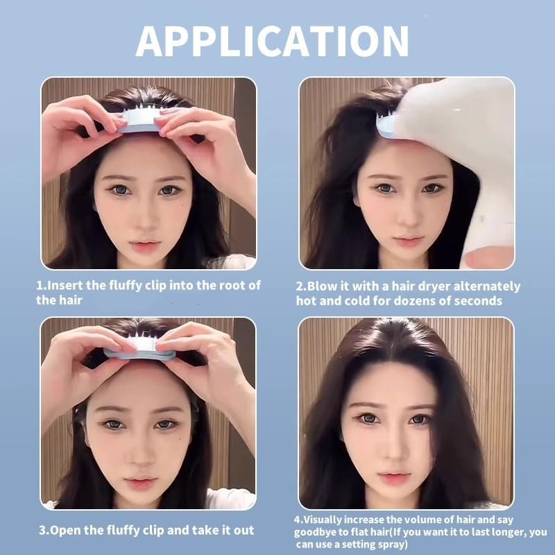 Pack of 4 Volume Hair Clips for Fluffy Ponies, Volume Clip for Hairline, Hair Clip No Imprint Hair Root Lifting Clips for Men and Women, Pink image number 4