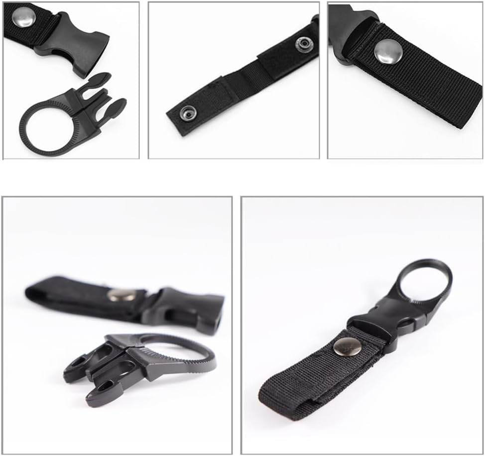 3 PCS Hanging Bottle Buckle Clip Carabiner,Water Bottle Clips,Mineral Water Bottle Clip,Portable Mineral Water Bottle Ring Holder Keychain Belt Webbing Strap for Outdoor Camping Hiking Traveling image number 2