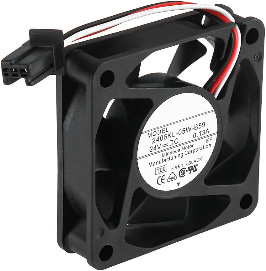 DC 24V 0.13A Cooling Fan with 3-Pin Plug 60X60X15Mm 2406KL-05W-B59 Compatible with NMB-MAT Desktop Laptop Server