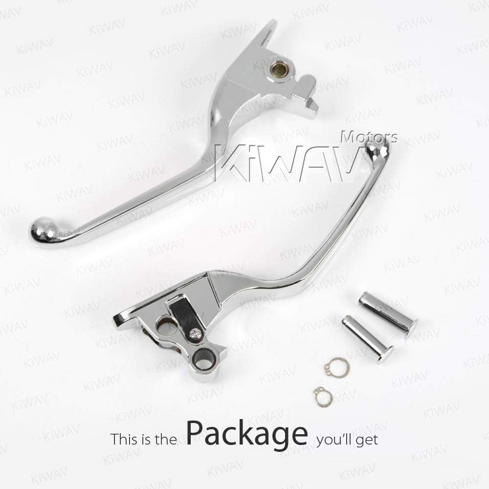 Kiwav Hydraulic Brake and Cable Clutch Hand Control Levers Clean Look Chrome Compatible for Harley Davidson '15-'24 Softail&reg; Models image number 6
