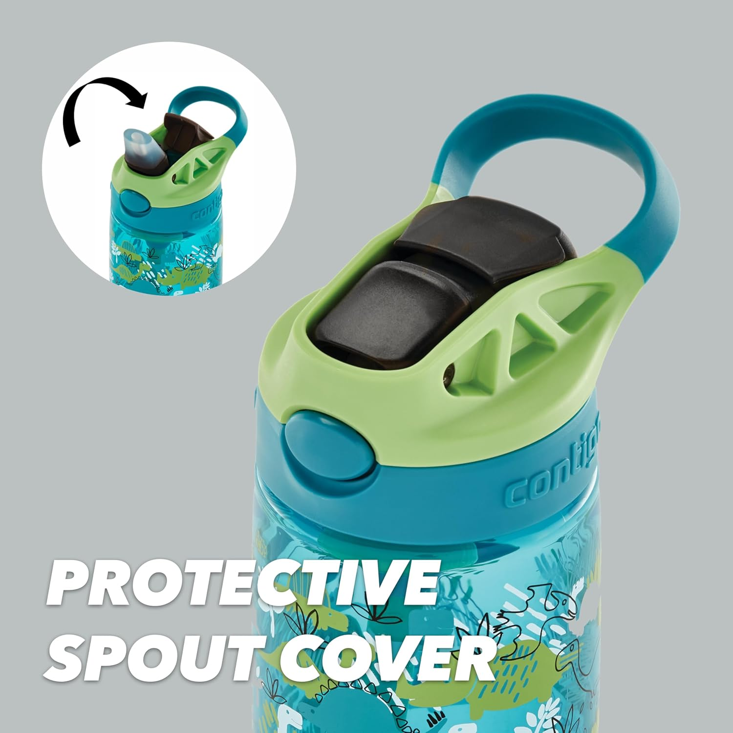 Contigo Kids Autospout Water Bottle, Mermaids, 414 Ml Capacity image number 7