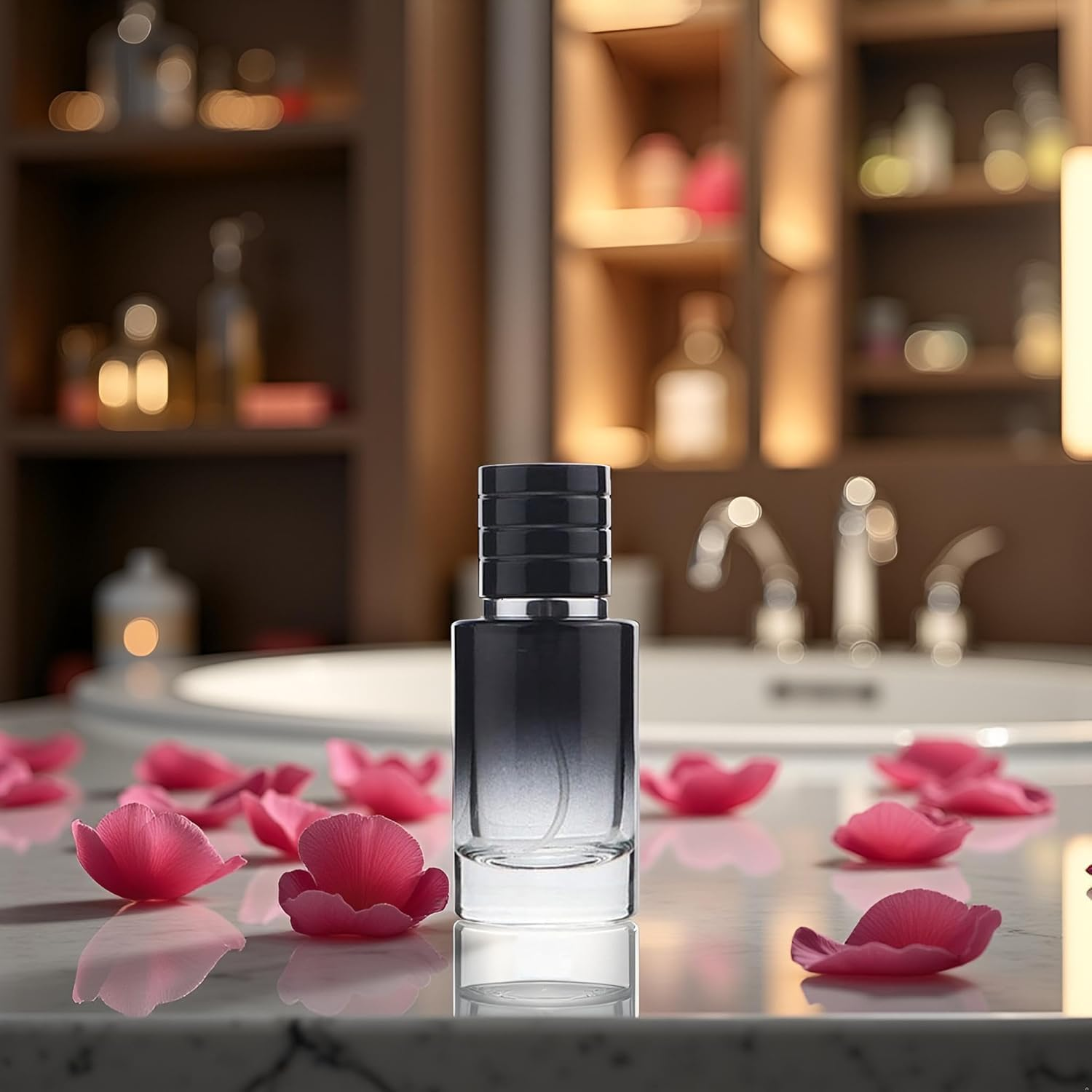 Pchnfei Black 30Ml Perfume Atomizer Portable High-Grade Glass Spray Refillable Small Bottle Travel Cosmetics Outdoor Dispensing Mini Spray Bottle,Refillables Cosmetic Refillable Containers