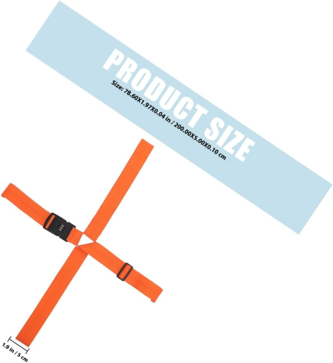 Beavorty Luggage Strap for Suitcases TSA Approved Luggage Straps Portable Travel Accessories image number 4