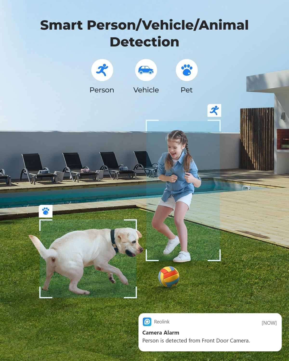 REOLINK RLC-843A - 4K Poe Security Camera with Spotlights, 5X Optical Zoom, Outdoor Cam with Color Night Vision, Two-Way Talk, Human/Vehicle/Animal Detection, IK10 Vandalproof, No PT Supported image number 1