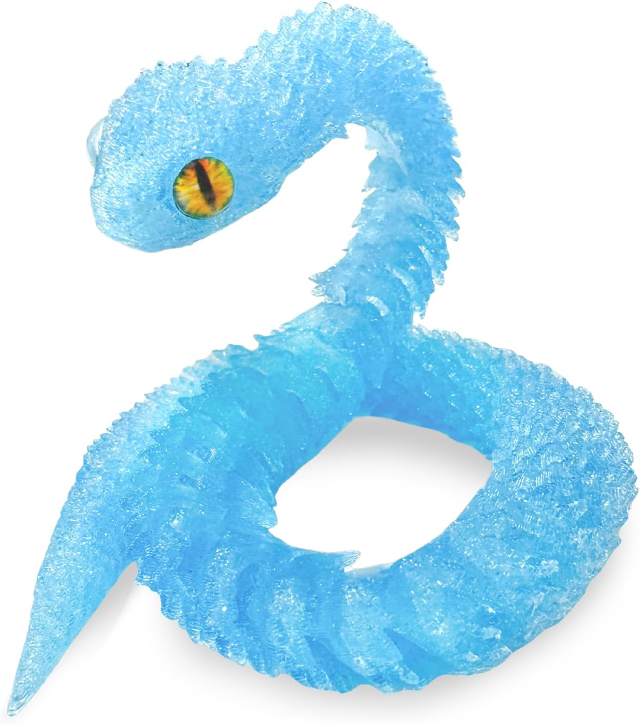 Crystal Snake Toy, 1 PCS 3D Printed Toys for Party, Birthday Gift, Novelty Decoration (Length 30Cm/11.81In, Blue)