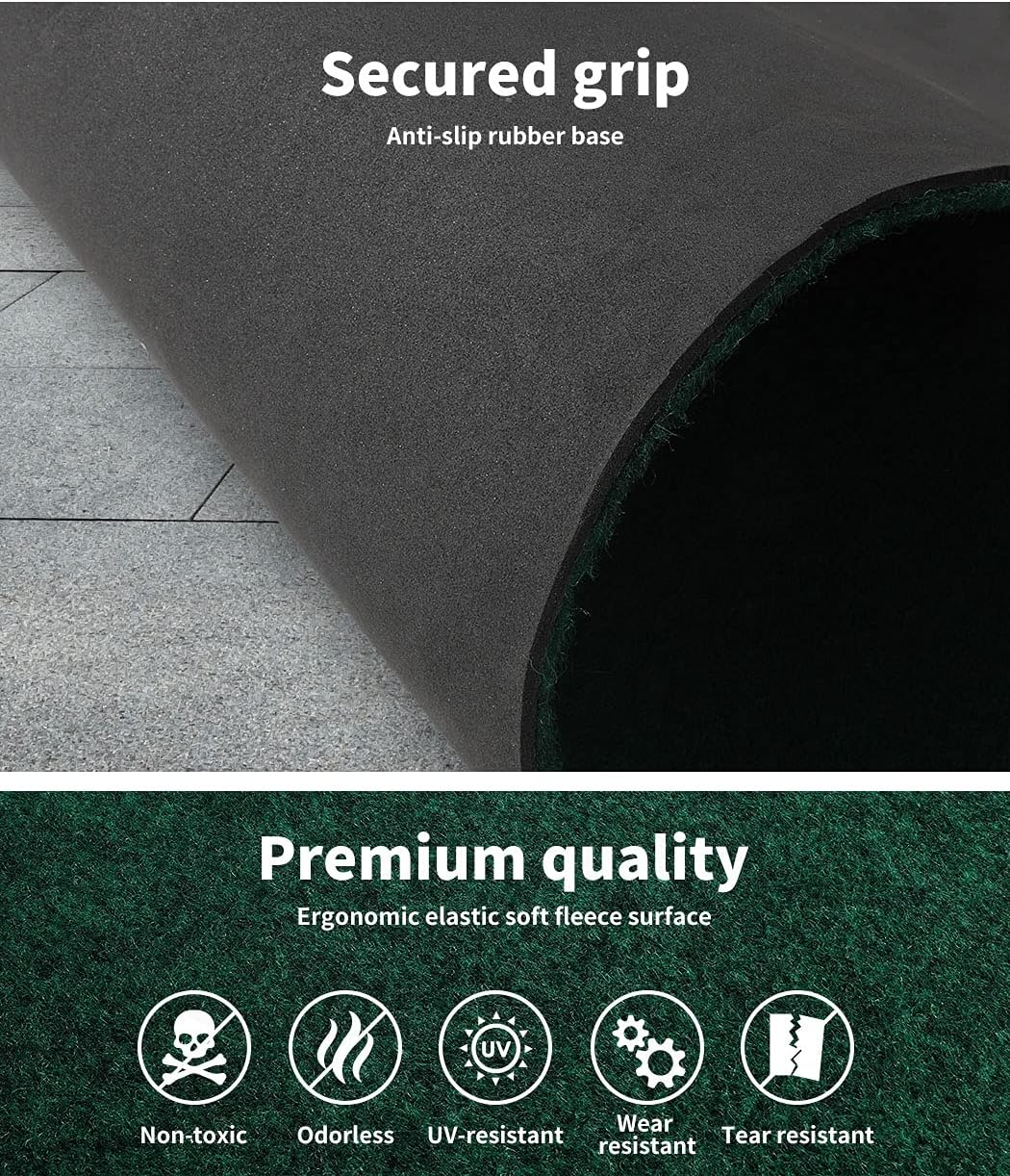 Centra 3M Golf Putting Mat Practice Training Indoor Outdoor Green, Garden Home Golf Portable Slope Non-Skid Hitting Mats for Backyard Driving