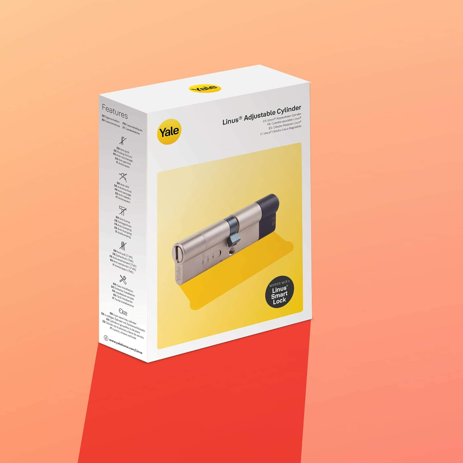 Yale 05/501000/SN - Linus&reg; Adjustable Cylinder Silver image number 2