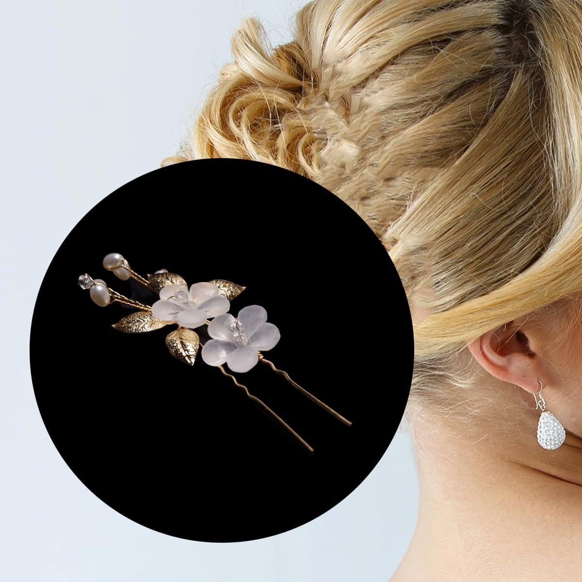 Enwye 15-Piece Pearl Hairpin Bride Hairpin Set Suitable for Weddings, Honeymoons, Valentine'S Day, Parties, Photography, and Other Occasions image number 5