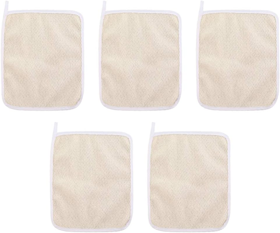 5Pcs Nylon Bath Towel Massage Bath Cloth for Women and Man Exfoliating Bath Towel Foaming Net for Face Spa Towel Exfoliating Scrub Cloth Bubble Net Take a Bath Men and Women image number 1