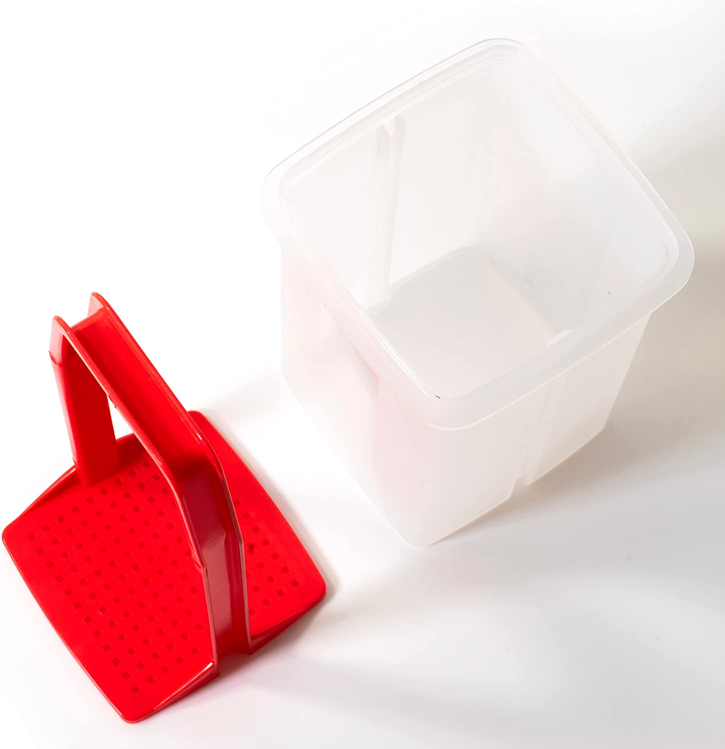 Pickle Jar with Strainer Insert - Set of 2 - Plastic Leak Proof Food Saver Container - for Fresh Fruit or Pickled Vegetables - Complete with Tongs image number 3