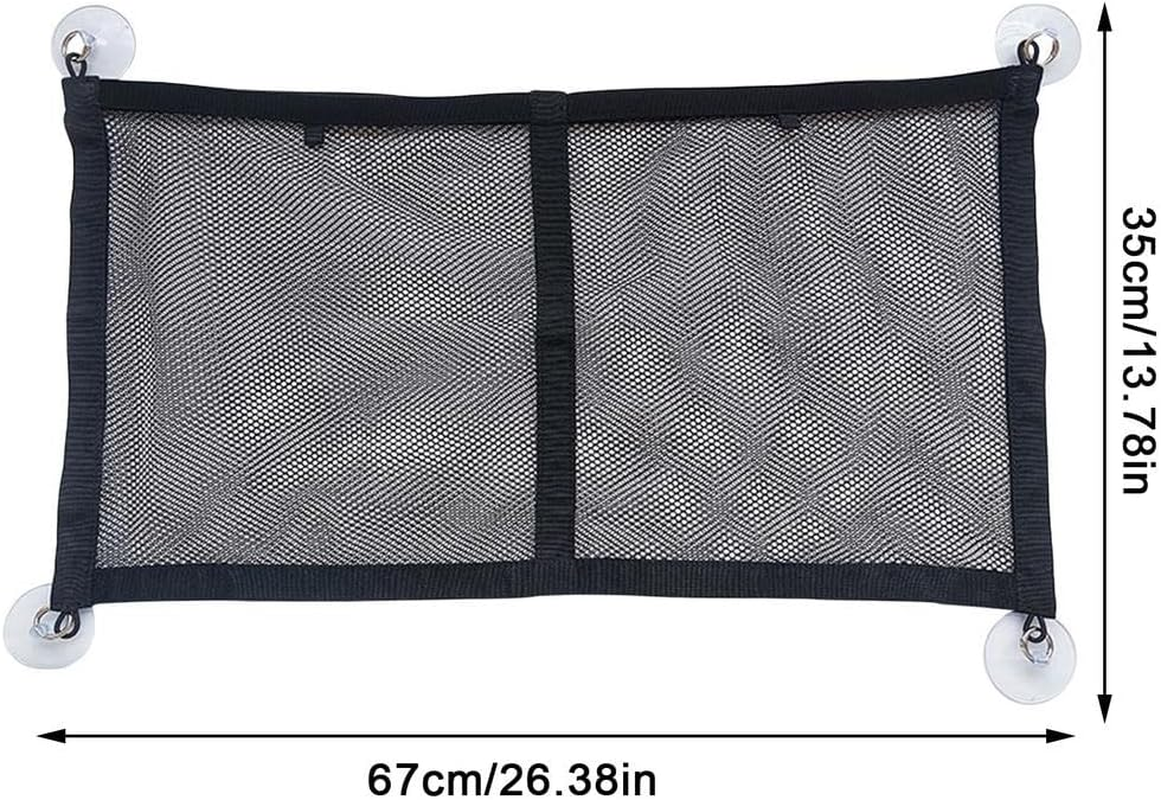 Etomvoop 3PCS Car Cargo Storage Net, Car Windows Suction Cup Hanging Bag Nylon Mesh Pocket Organizer Bag for Cargo Vans, Motorhomes, Mobile Homes, Caravans, Boats (Middle-3Pcs) image number 4