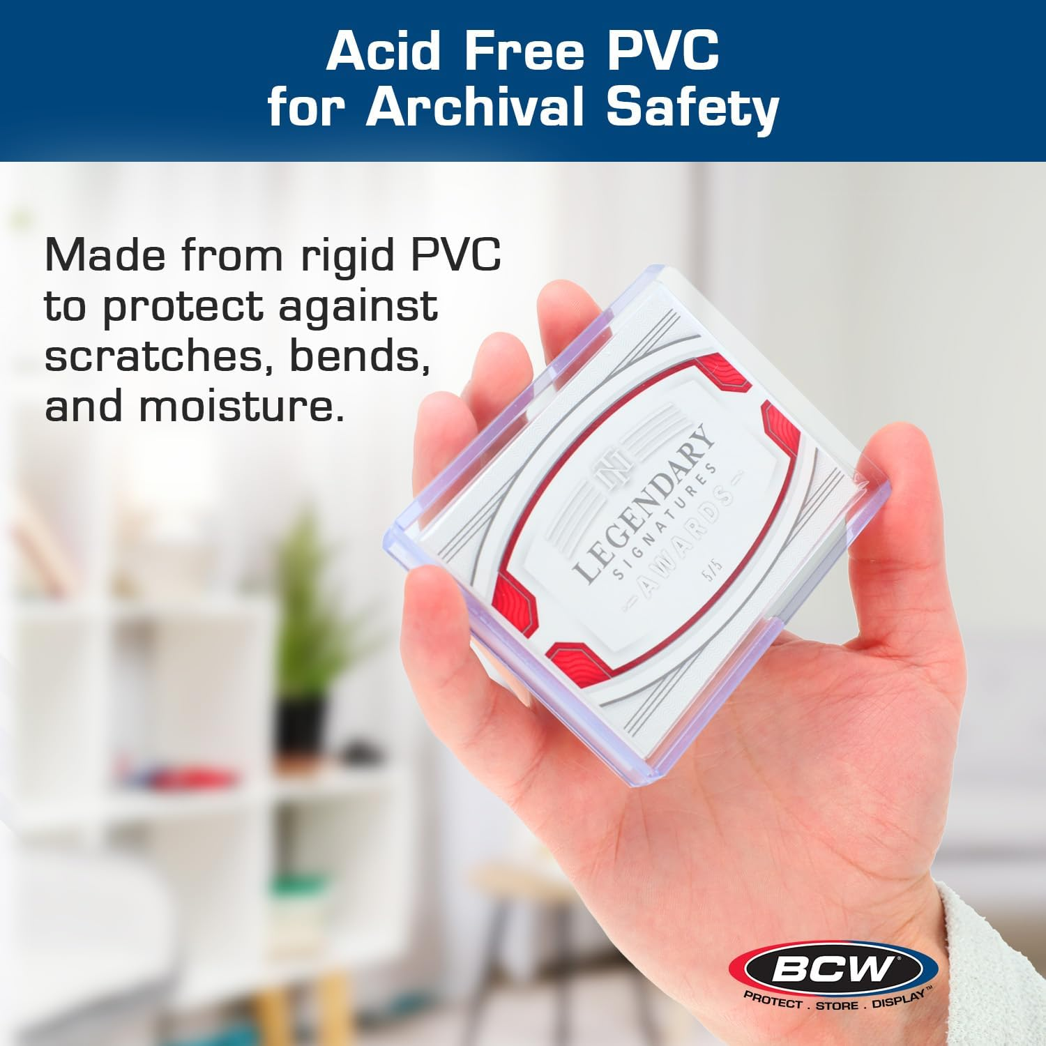 BCW Supplies 240 Pt. Thick Card Topload Holder (10 Count Pack) image number 1