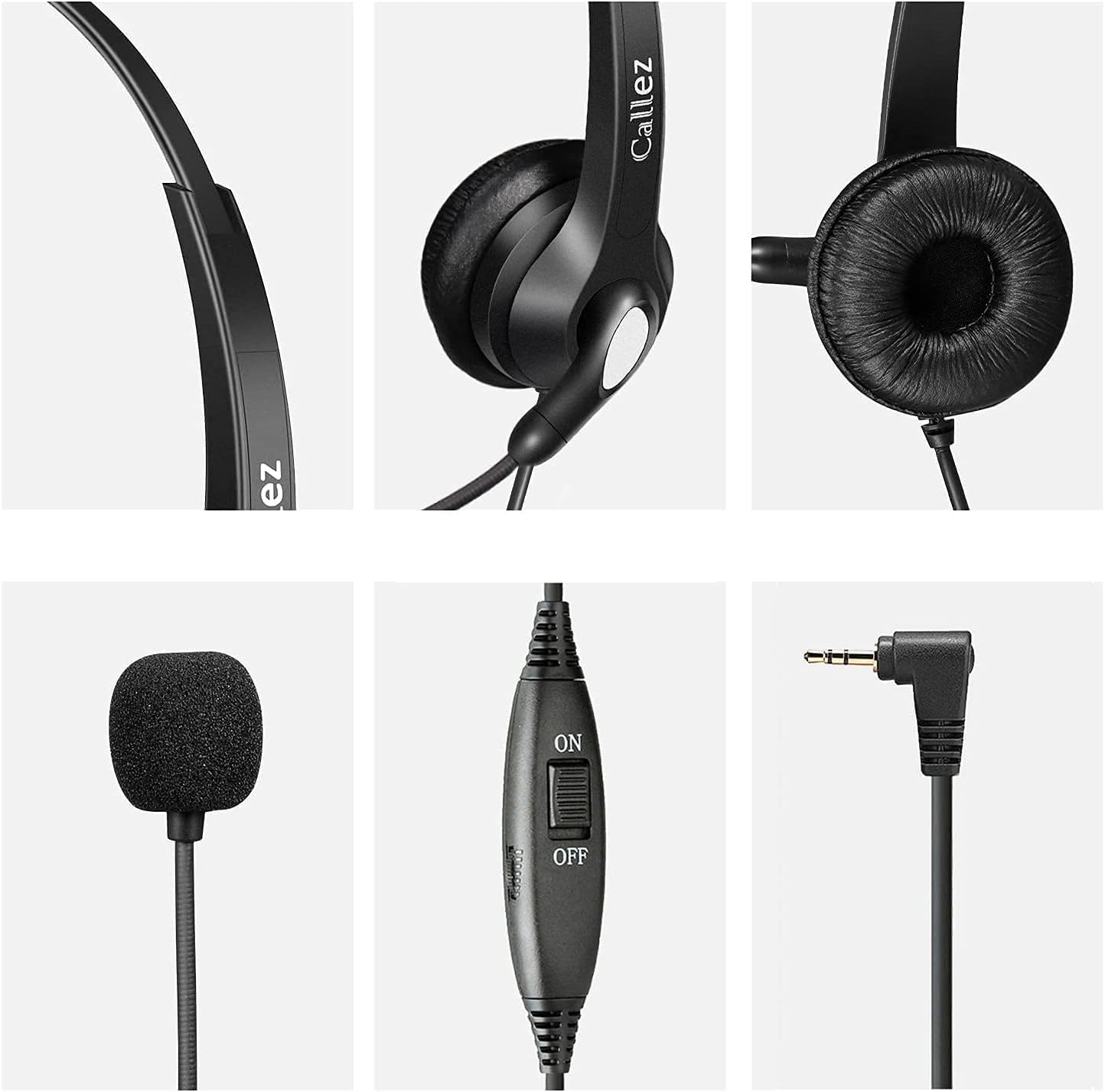 2.5Mm Landline Telephone Headset with Microphone Noise Cancelling, Office Phone Headset Work for Panasonic Gigaset C430A Polycom Cisco SPA Yealink W52P Grandstream BT Cordless DECT Phones, Clear Calls image number 6