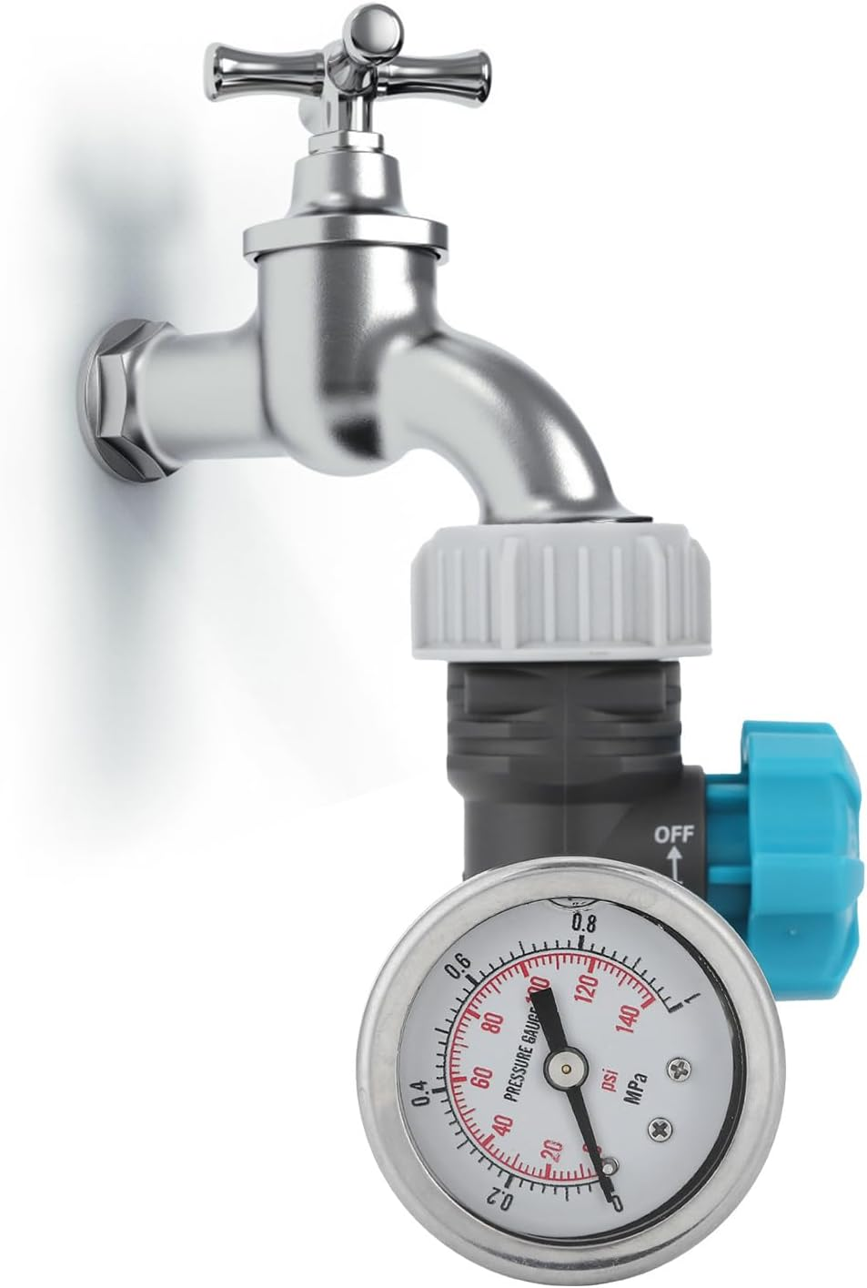 Changor Water Pressure Regulator Valve, Adjustable G3/4 Inch Thread Connections with Visualized Pressure Control, Pressure Reducer Valve, for Garden Irrigation Systems, G3/4In