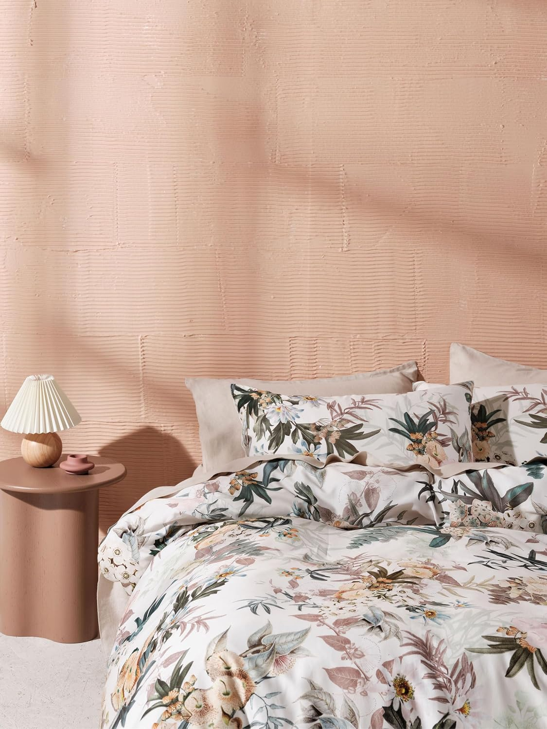 Linen House Lulani Quilt Cover Set, Vanilla, Double Size image number 1