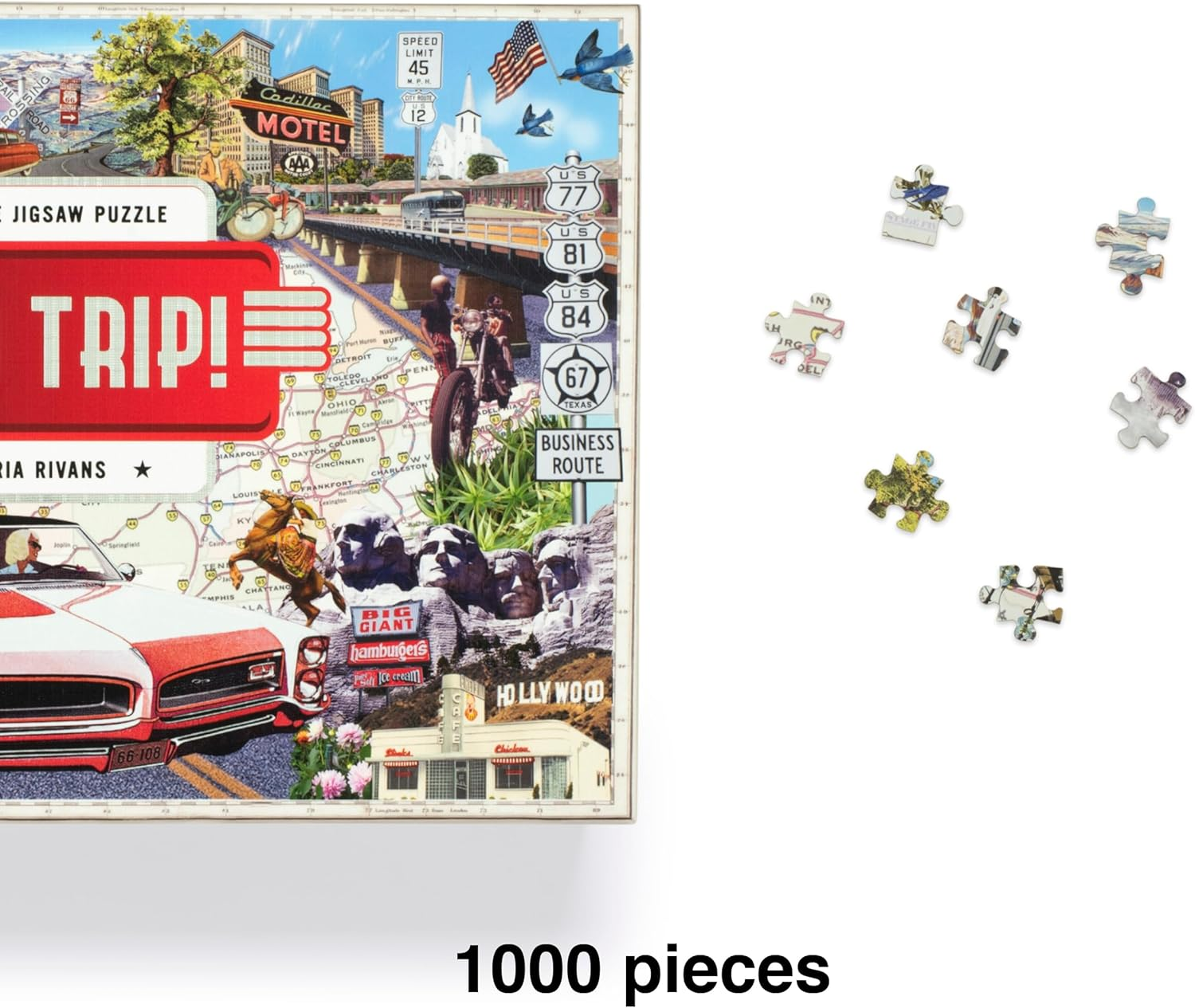 Road Trip!: a 1000-Piece Jigsaw Puzzle image number 4