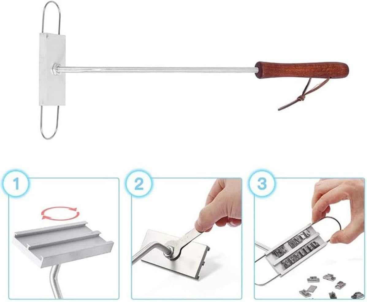 AIMALL BBQ Branding Iron with English Alphabet Letters - Long Handle Customisable Grill Tool for Personalised Barbecue Meat, 16.7In Durable Stainless Steel image number 5
