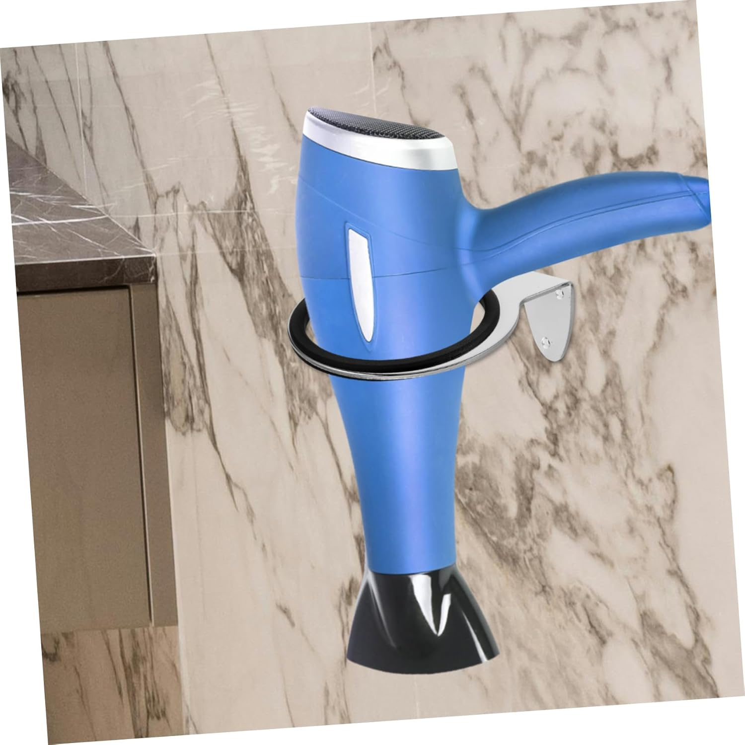 BESTYASH Hair Dryer Rack Wall-Mounted Hair Dryer Holder Bathroom Accessory Sleek Design