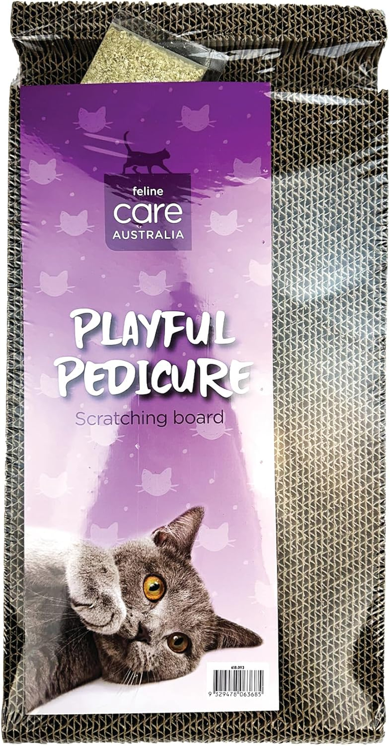 Cattitude Cat Scratch Board Triangle Beige, 16Cm Height - Cat Scratcher, Cardboard Scratching, Cat Scratching Pad