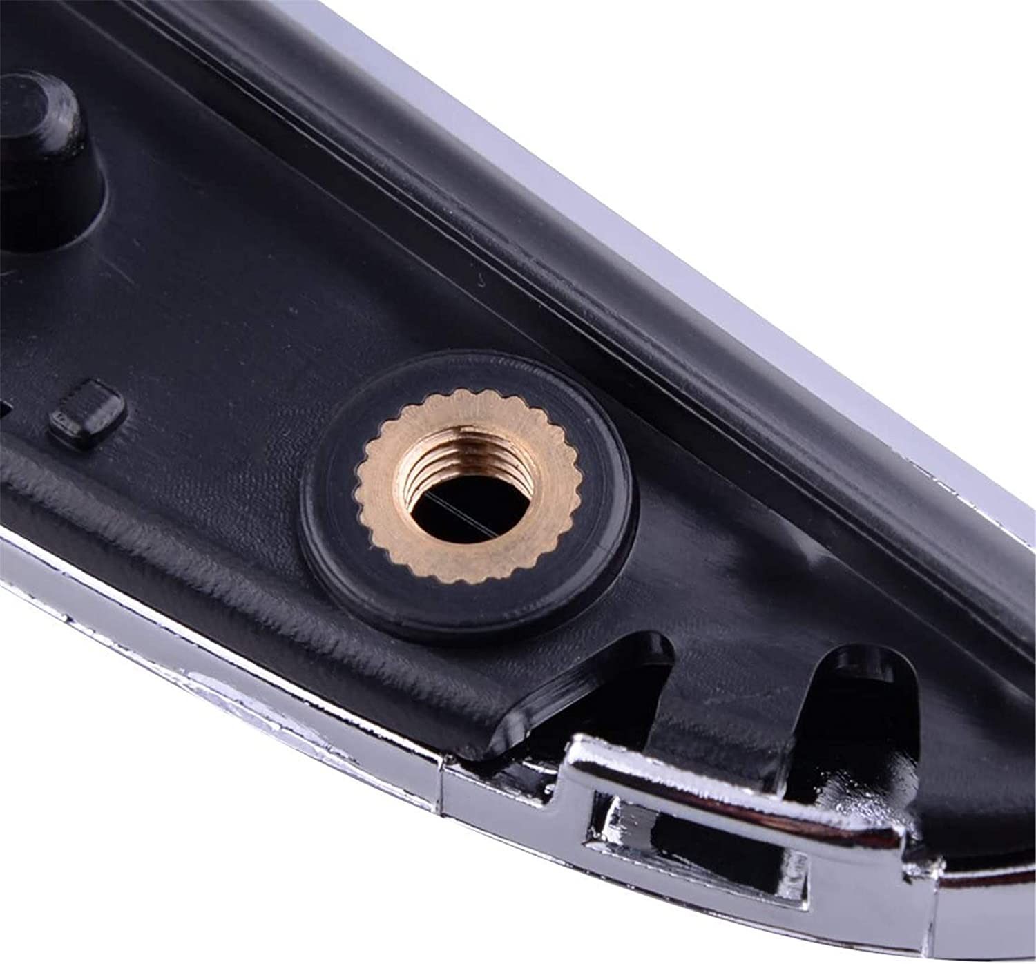 Munirater 2-Pieces Chrome Plated L&R Hood Trims above Kidney Grille Replacement for BMW E90 E91 3-Series 325I 330I 328I 2006 2007 2008 image number 3