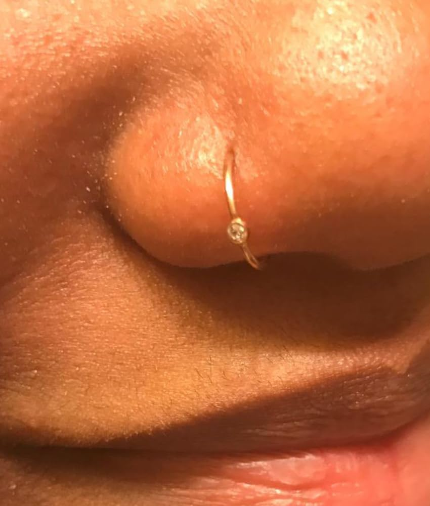 QWALIT Nose Piercing Kit Gold Nose Ring Piercing Kit Self Nose Piercing Kit at Home Nose Piercing Kit with Nose Rings Disposable Nose Piercing Gun Kit Nose Piercing Needle Kit Silver Nose Rings Hoops image number 4