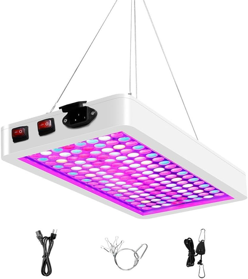 ​Veg Bloom LED Grow Light for Indoor Plants, ABDULWEN 88.5W Full Spectrum Plant Light with Dual Switch, for Seed Starting, Flowering, Greenhouse, Grow Tents, Hanging Grow Lamp​ image number 6
