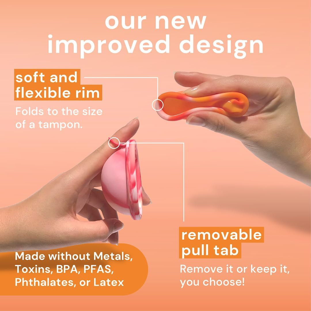 Menstrual Disc Reusable, 2-Pack Size S & L - Softer than Menstrual Cups and Can Be Used during Intimate Moments - Comfort-Fit Period Disc Set with 12 Hr Wear - 100% Medical Grade Silicone image number 6