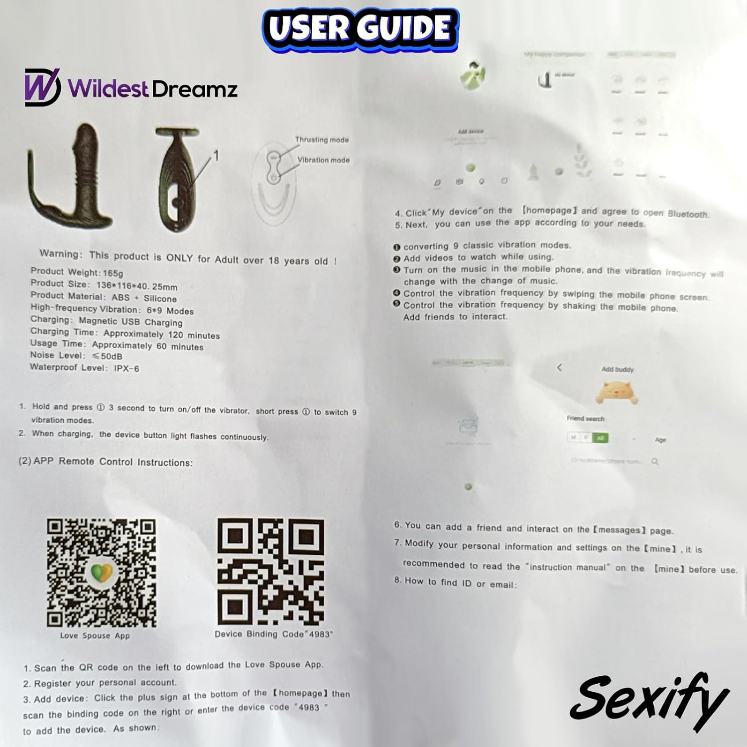 Thrusting Anal Vibrator Prostate Massager - Cock Ring Anal Toy Butt Plug with Thrust & Vibration Modes, App Control Anal Male P Spot Telescopic Prostate Massager Dildo for G-Spot Men Couples Waterproof Adult Sex Toy image number 3