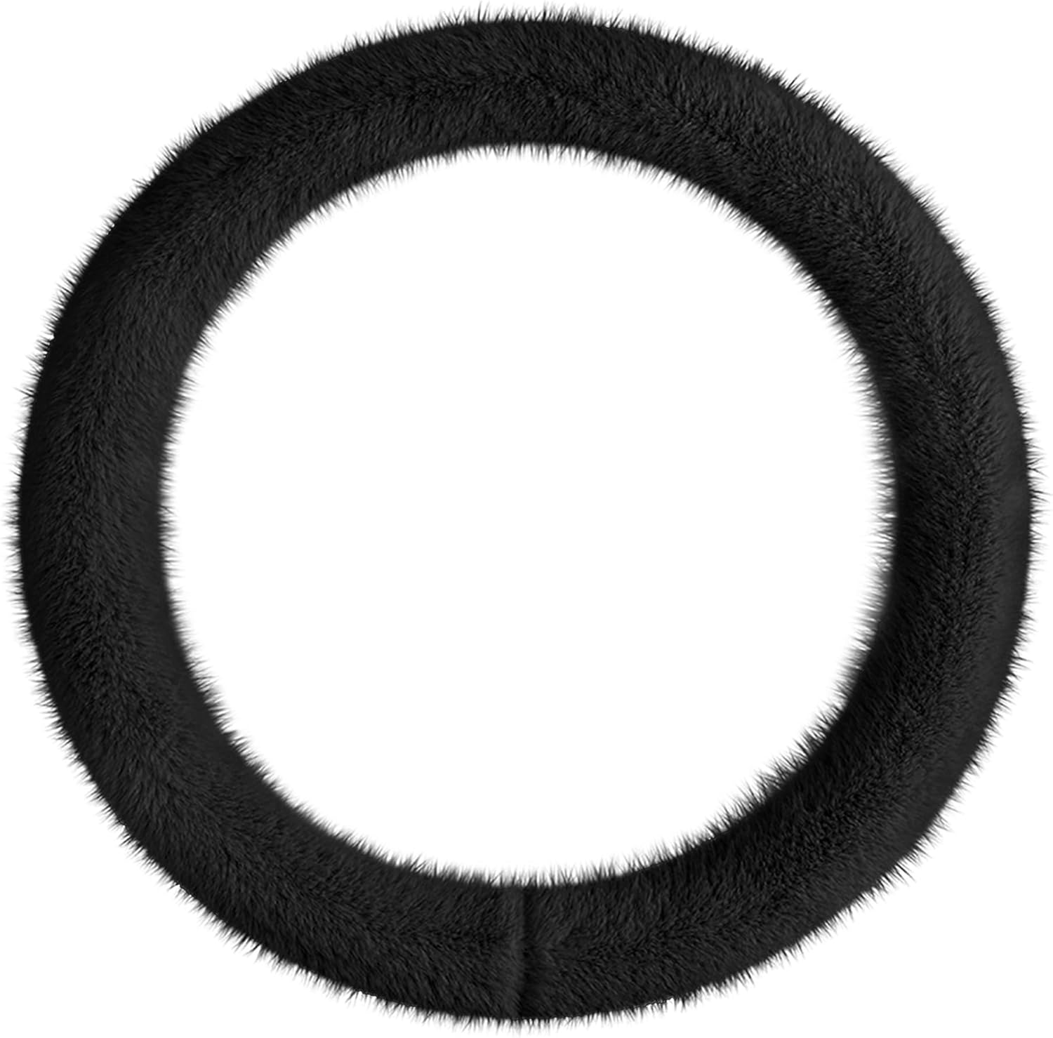 Fuzzy Winter Steering Wheel Covers for Women, Warm Cute Fluffy Car Wheel Cover for Sedan SUV, Super Soft Furry Girly Auto Plush Car Handle Cover (Gray, Standard Size[14" 1/2-15"](37-38Cm))