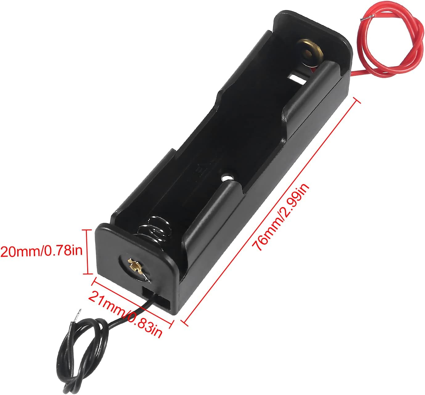 DIANN 10Pcs 18650 Battery Holder Single 1X 3.7V 18650 Battery Holder 18650 Battery Holder with Wires image number 3